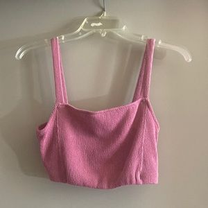 Zara crop top pink